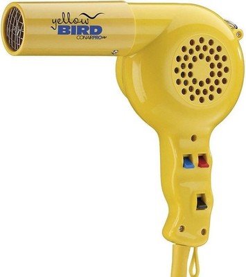 ConairPRO Yellow Bird Hair Dryer YB075W 1875W Open Box Tested & Fully Working