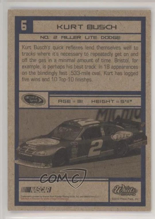 2010 Wheels Element Kurt Busch #6 - Image 2 of 2