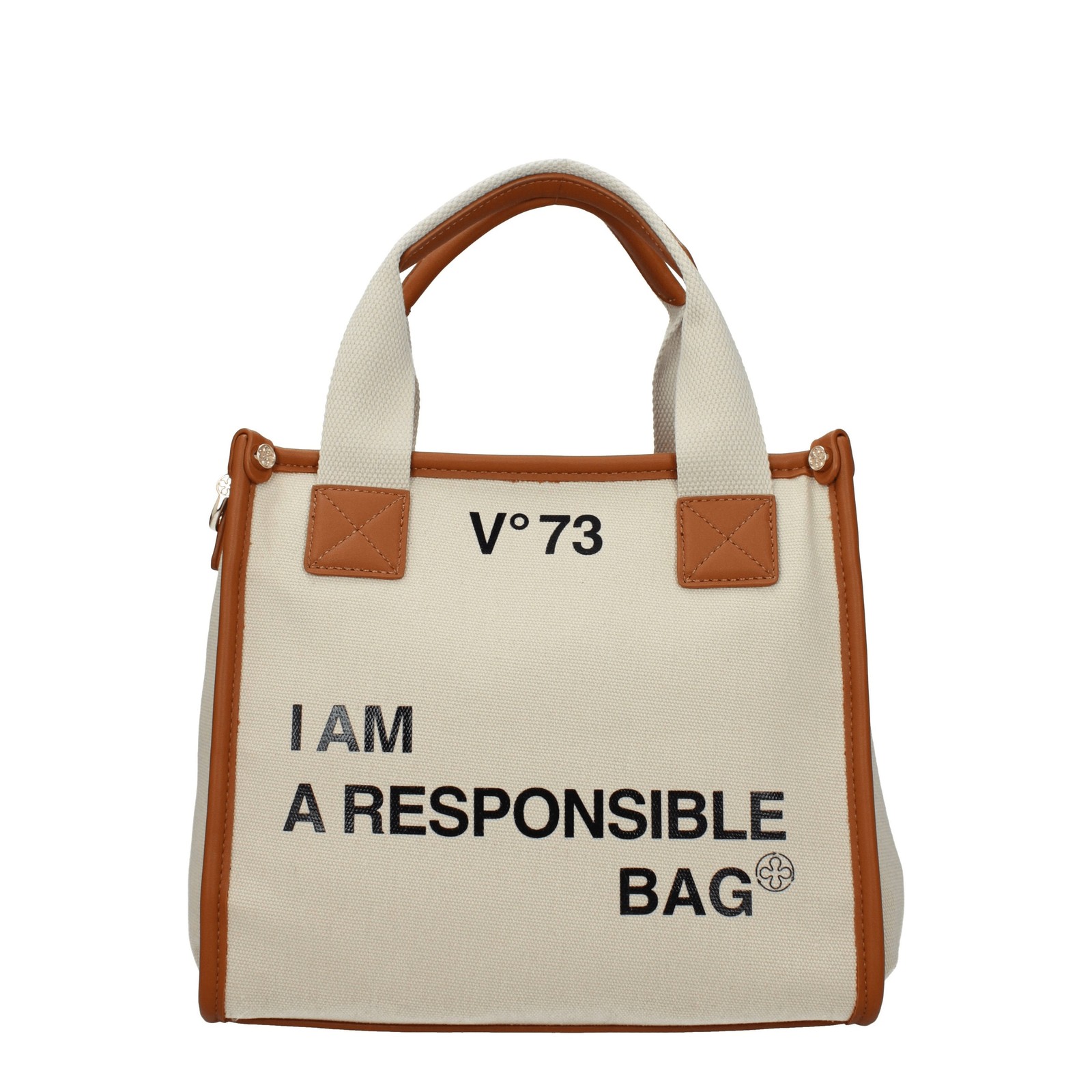SAOLA V°73 Borse a Mano Responsibility bis Donna Tessuto Beige Cuoio