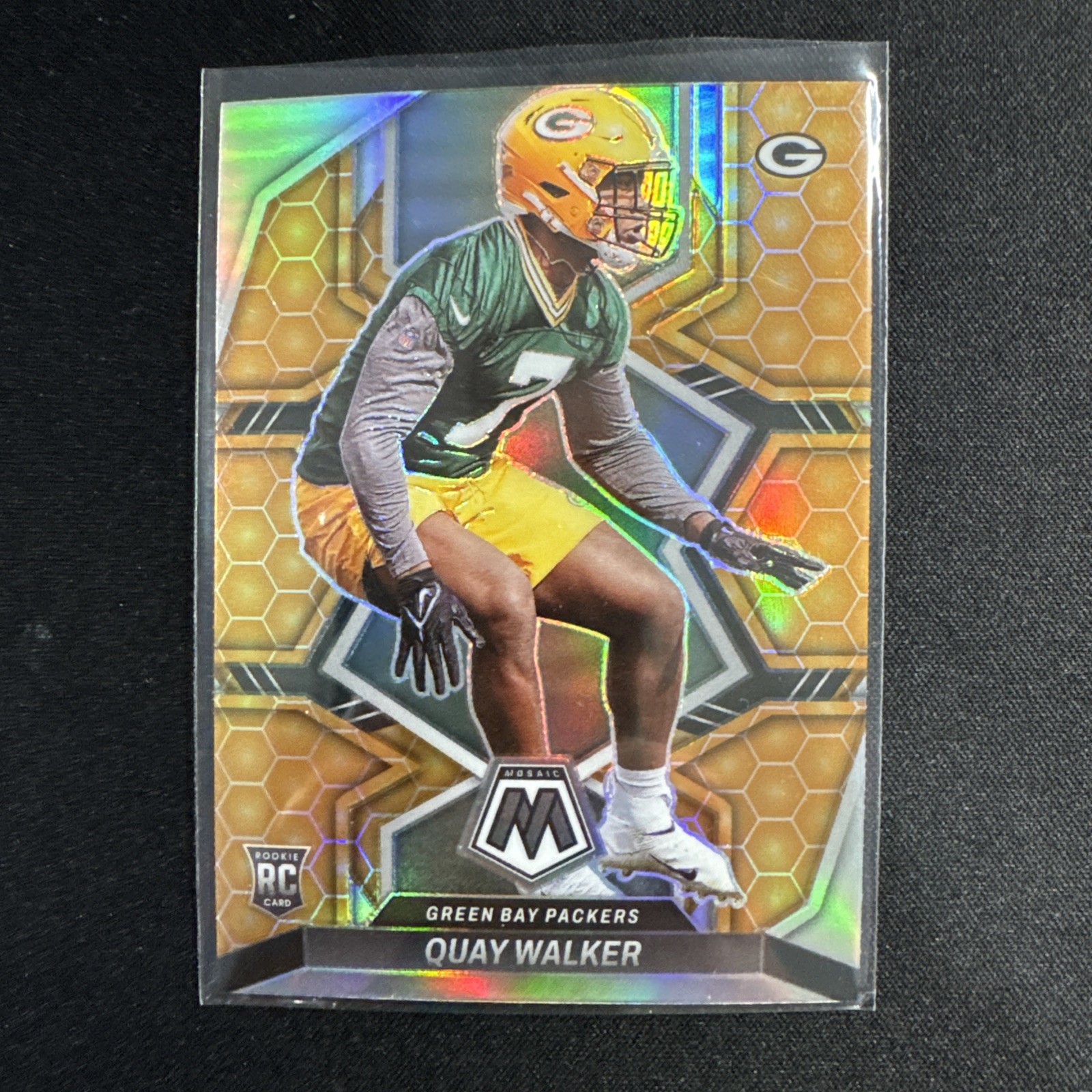 Quay Walker 2022 Panini Mosaic Orange Reactive Prizm RC #372 Packers