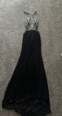 Henri's Cloud Nine Black Formal Gown with Silver Embellished Bodice