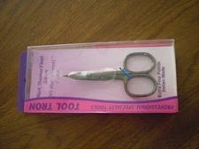 ToolTron 3.5" Black Titanium Finish Premium Scissors with Blue Swarovski Crystal