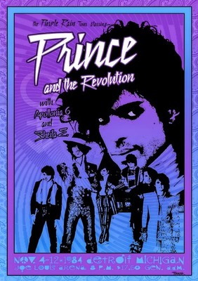 Prince 1984 Vintage Music Poster Concert Premium Photo Print Art 4 Sizes
