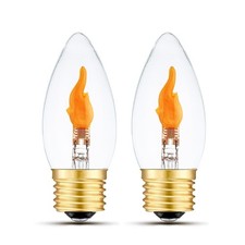 Sunaiony LED Flickering Light Bulbs E26 Flame Effect Bulb Standard Base, Fire