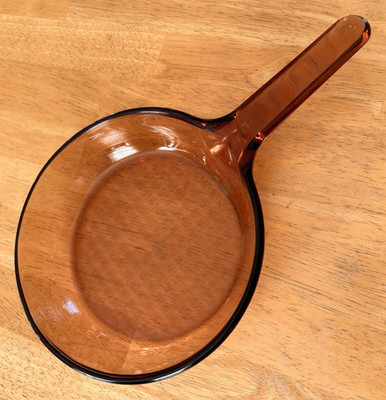 CORNING VISIONS AMBER 7'' FRYING PAN WAFFLE BOTTOM USA