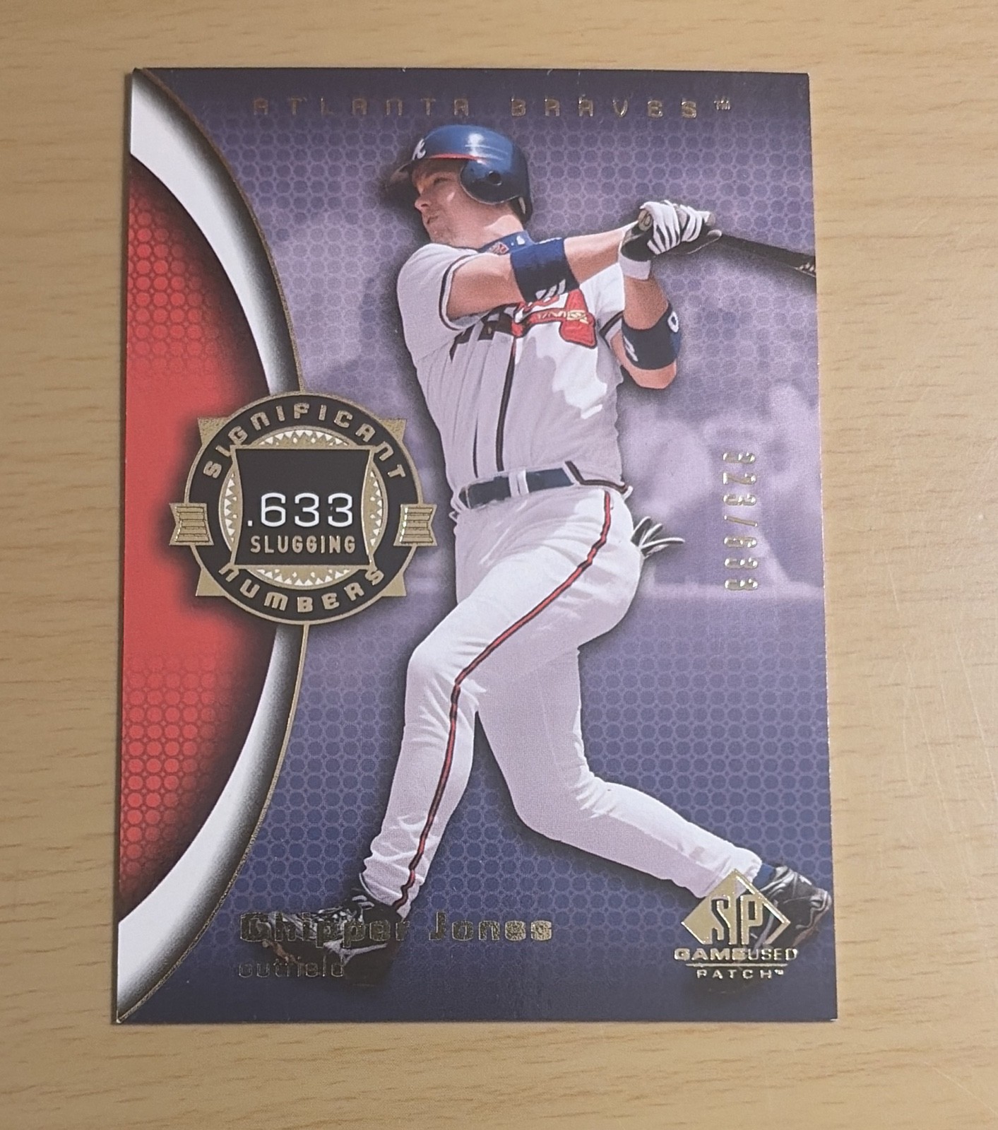 2004 Sp Game Used Patch Edition - Significant Numbers Chipper Jones #88 /633
