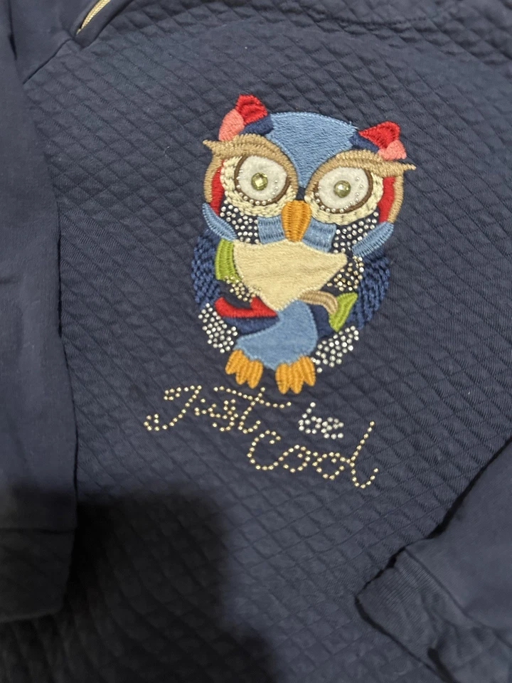 Suéter Mayoral Owl Niñas 7/5 Acolchado Cómodo Cremallera Bordado Logo Manga Larga Foto 2 de 4
