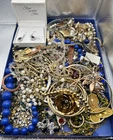 Huge Vintage/Modern Jewelry Lot Signed Trifari Napier Avon 925 Gold 18k Plated