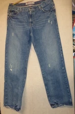 Mossimo Supply Co.,Distressed Men's Jeans,32x32,Laundered,Copper rivets & Button