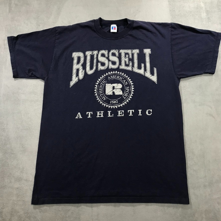 90's Russell Athletic USA製 L Vintage 90s Russell Athletic T Shirt Men's Extra Large Blue USA