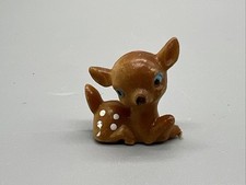 1950s Kitsch Christmas Tiny Plastic Deer Fawn made in Hong Kong Bambi Miniature