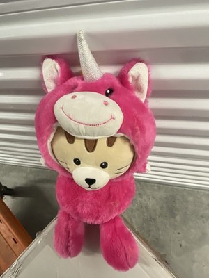 Spark Create Imagine Plush Cat In Pink Unicorn Costume 16'' Stuffed Animal Cat