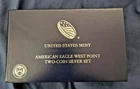 2013 Silver Eagle West Point Mint 2 Coin Set Reverse Proof & Enhanced w/ COA/BOX