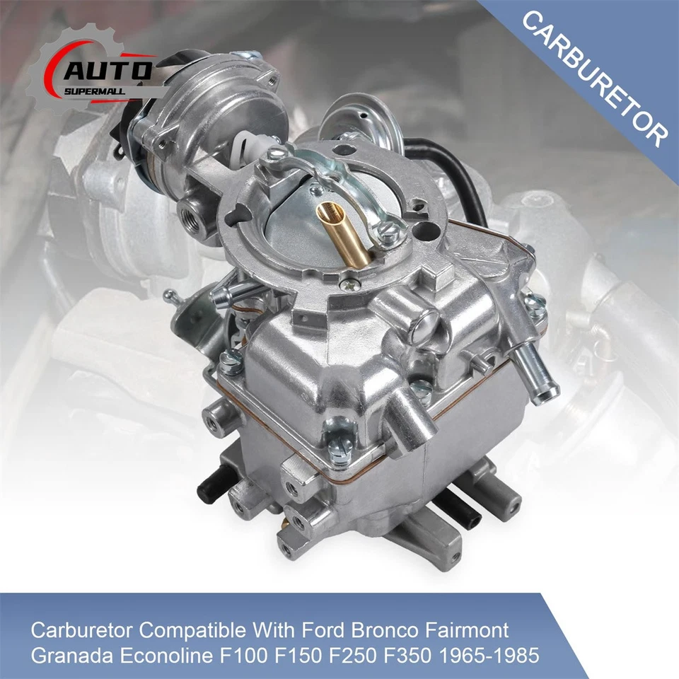 1 Barrel Carburetor Replacement for Ford Bronco Fairmont Granada Econoline F100 Foto 3 de 4