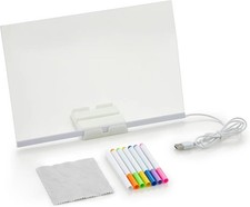 Lavagna Luminosa in Acrilica a LED con 7 Penne Colorati Ideale Regalo per Bimbi