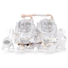 Edelbrock 7094 Dual Quad Chevy Ford Intake Manifold Carburetor Linkage Kit