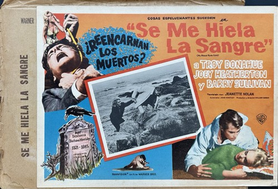 #ad MY BLOOD RUNS COLD TROY DONAHUE JOEY HEATHERTON MEXICAN LOBBY CARD 1965 $24.99