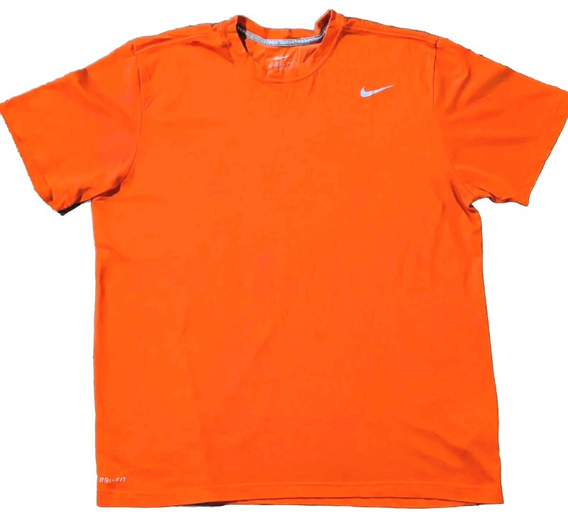 Nike Dri Fit Orange T-Shirt (Large)