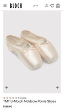 Bloch B Morph Moldable Pointe Shoes Pink Size 4 2x ES0170L TMT