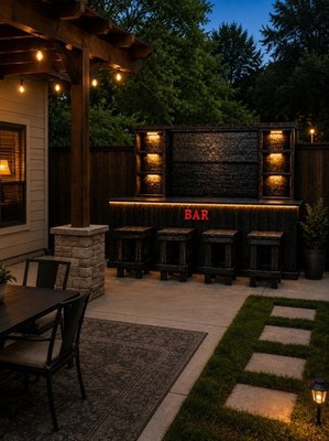 The Black  Burnt BAR With A glossy Touch