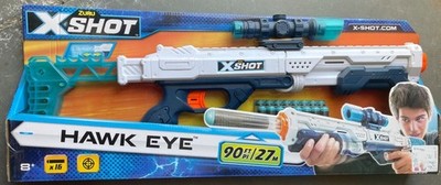 X-Shot Excel Hawk Eye Foam Dart Blaster (16 Darts) by ZURU NEW NIP