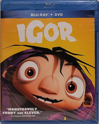 Igor (Blu-ray + DVD, 2008) John Cusack, Steve Buscemi - Brand New, Sealed!