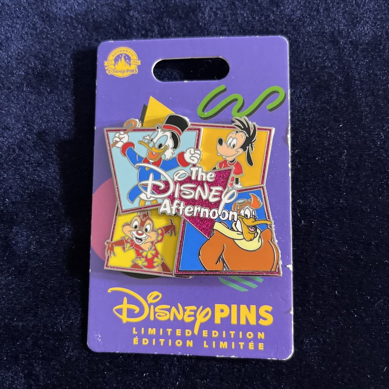 DISNEY AFTERNOON PIN GOOFY MAX SCROOGE LAUNCHPAD RESCUE RANGERS DALE DARKWING LE