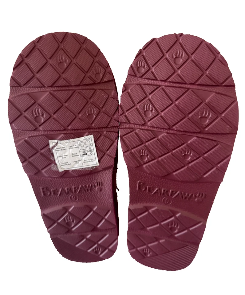Zapatilla BEARPAW® Tanya Gamuza Adornada Mula CHIANTI Talla 9M - Nueva Con Caja Foto 3 de 3