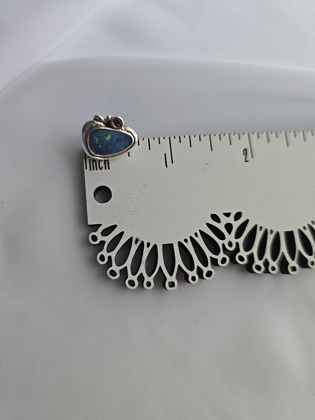 OPAL 925 14k Small Ruby Earrings - image 5