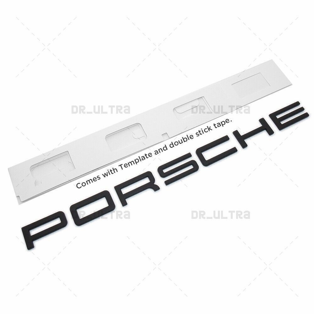 Matte Black Porsche Letters Rear Badge Emblem Look Deck lid 991-559-235-91