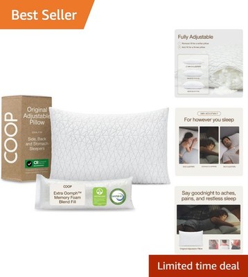 Luxury King Pillow with Customizable Firmness and Breathable Cover