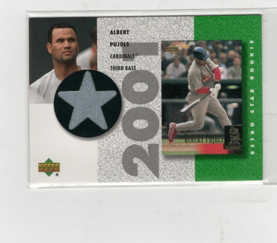 2002 Albert Pujols Upper Deck Star Rookie Retro Jersey Card SR-AP Free SH (C272)