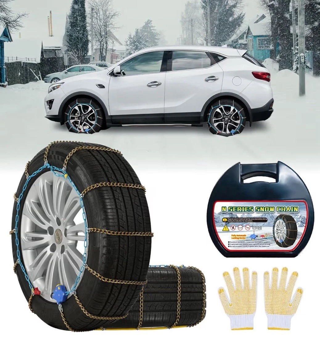 Auto Tightening Snow Chains Tire Chains, 1-Minute Quick Install HLN-150 3.9mm