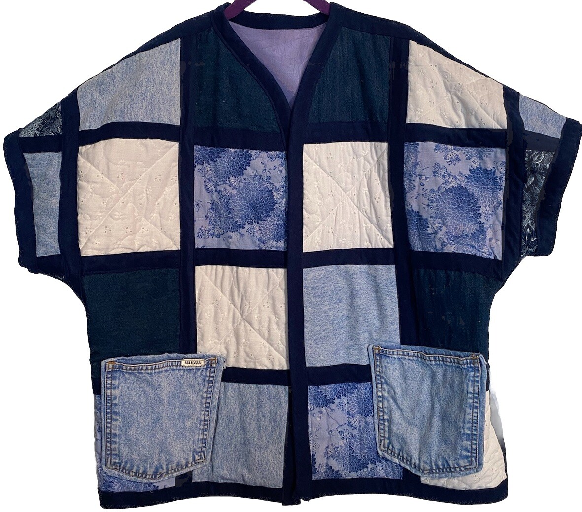 Patchwork Handmade Coat Reversible Granny Square … - image 1