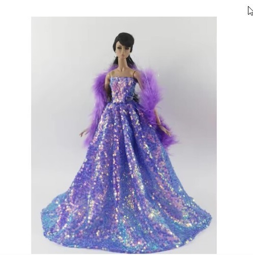 PRINZENKLEID PUPPEN TYP BARBIE KLEID OUTFIT ELEGANT PRINCESS DOLL NEU - Bild 46 von 49