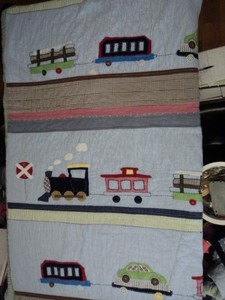 Pottery Barn Kids All Aboard Train Bedding Set Full Quilt 2