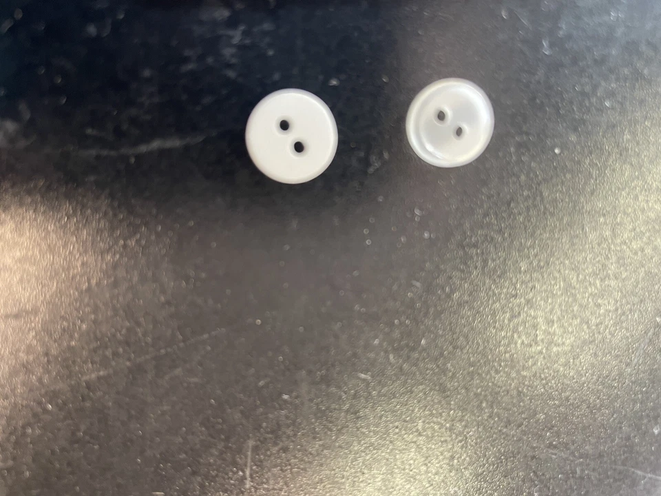 Tiny  Buttons Acrylic  Clear Black Marble black   2 Hole 8 mm 12 buttons - Image 2 of 3