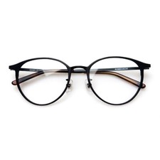 Round Glasses Thin Light Metal Eyeglass Frame Leicht Metall Brillenfassung Black