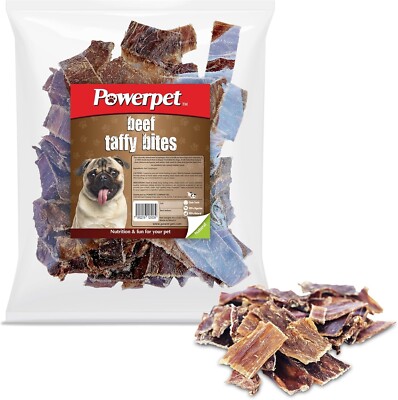 Powerpet- Beef Taffy Esophagus GULLET Bites Dog Chew Treats - 8oz.-BRC Certified