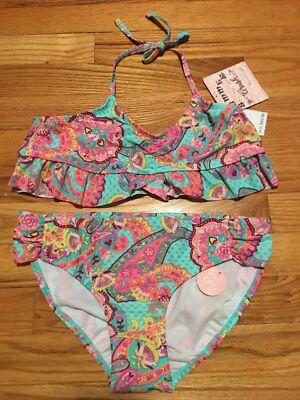 Summer Crush Big Girls 2-Pc Colorful Sparkling  Multi 16 NWT
