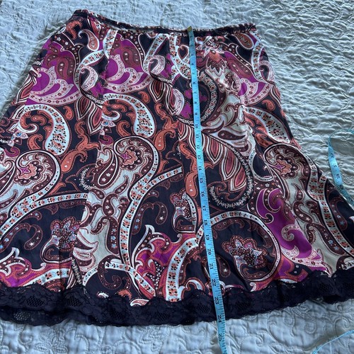 Vintage 90's Y2K The Limited Paisley Silk Skirt - Picture 7 of 9