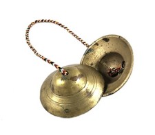 Indian Musical Instrument Decorative Holy Cymbals Traditional Manjeera. G53-838