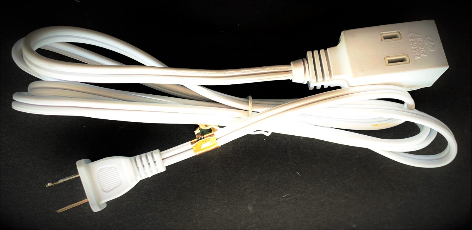 3 Pack White 4ft Electrical 3 Outlet Extension Cord 2 Prong 3-Way Power Splitter