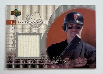 2002 Upper Deck The People's Choice #PJ-JS J.T. Snow Relic Card AR57