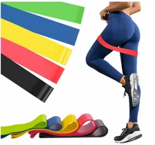 Resistance Loop Exercise Bands, Carry Bag, Set of 5