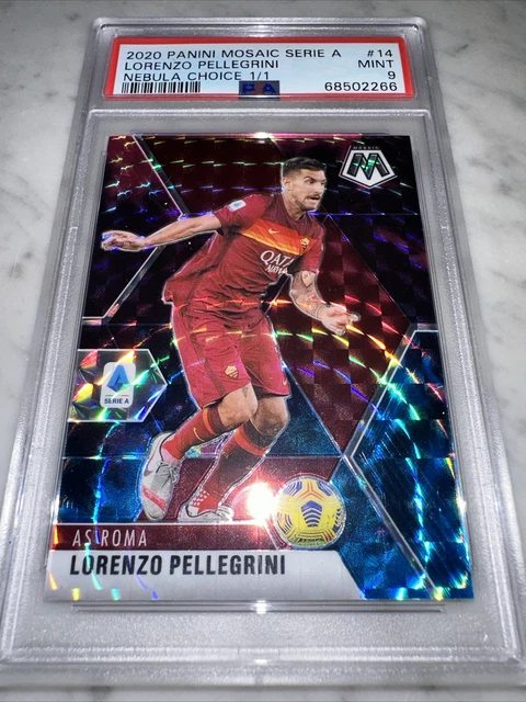 🔥🔥Lorenzo Pellegrini 2020 Panini Mosaic Serie A #14 NEBULA CHOICE 1 of 1 PSA 9