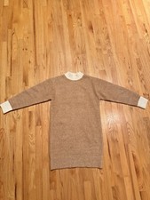 JW Anderson x Uniqlo Dress XS Womens Brown Wool Knit Sweater Relaxed Fit