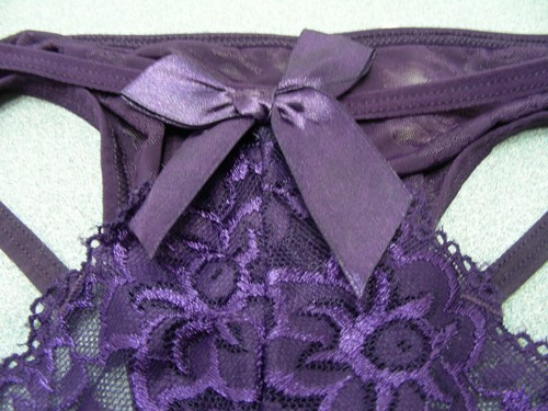 LOT OF 2 XS SIZE PANTIES - 1 Beige Thong - 1 Purple Panties - Picture 10 of 11