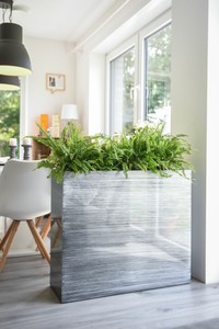 Pflanzkubel Raumteiler Raumtrenner Elemento 75x88x30 Silber Schwarz Hochglanz Ebay