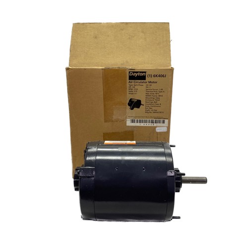 NIB Dayton 115V 4.1A 1/4 HP 1725 RPM Split Phase Air Circulator Motor 6K406J  - Picture 1 of 5